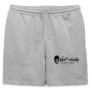 Guerrilla Girl – pas prête à jouer la gentillesse - Short de survêtement homme premium - gris chiné - Devant - AI Model Male 178 light (178cm)