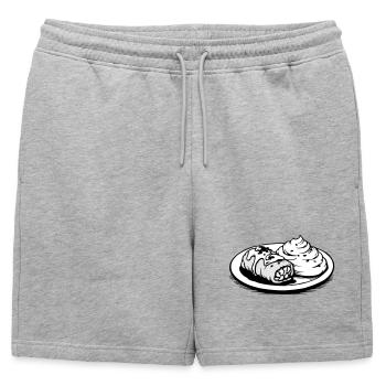Wrap de chou Golubzi avec purée de pommes de terre - Short de survêtement homme premium - gris chiné - Devant - AI Model Male 178 light (178cm)
