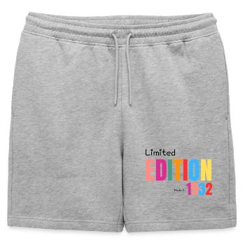 Limited edition Made in 1932 - Short de survêtement homme premium - gris chiné - Devant - AI Model Male 178 light (178cm)