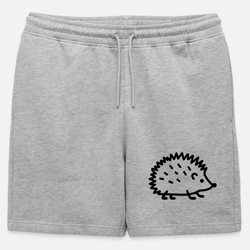 Igel - Männer Premium Organic Sweatshorts - Grau meliert