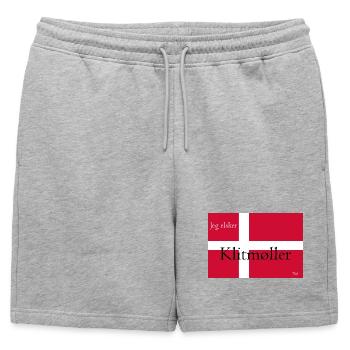 Drapeau danois de Klitmøller - Short de survêtement homme premium - gris chiné - Devant - AI Model Male 178 light (178cm)