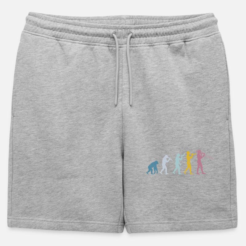 Évolution du trombone - Short de survêtement homme premium - gris chiné