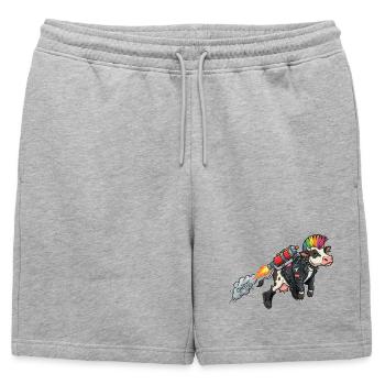 Grafitti Punk Punk Volant - Short de survêtement homme premium - gris chiné - Devant - AI Model Male 178 light (178cm)