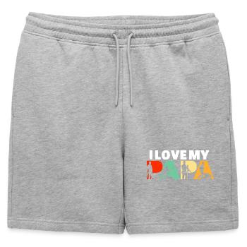 Ouvrier de construction Papa artisan Artisan Art de construction - Short de survêtement homme premium - gris chiné - Devant - AI Model Male 178 light (178cm)