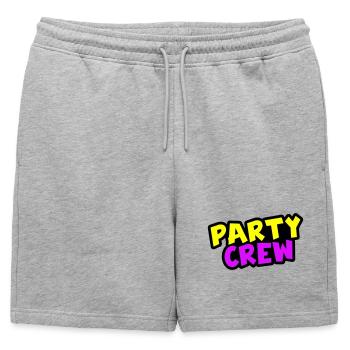 Équipe de fête - Short de survêtement homme premium - gris chiné - Devant - AI Model Male 178 light (178cm)