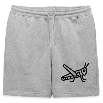 sauterelle - Short de survêtement homme premium - gris chiné - Devant - AI Model Male 178 light (178cm)