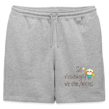 Soyez à plusieurs couches comme un oignon - Short de survêtement homme premium - gris chiné - Devant - AI Model Male 178 light (178cm)
