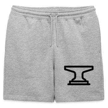 anvil - Mens' Premium Organic Sweatshorts - heather grey - Front - AI Model Male 178 light (178cm)