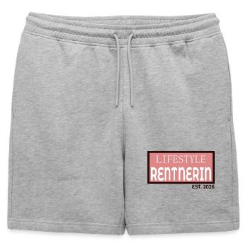 Mode de vie retraité 2026 - Short de survêtement homme premium - gris chiné - Devant - AI Model Male 178 light (178cm)