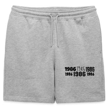 1986 - Génial depuis 1986 - Short de survêtement homme premium - gris chiné - Devant - AI Model Male 178 light (178cm)