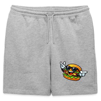 Citoyen joyeux avec des lunettes de soleil - Short de survêtement homme premium - gris chiné - Devant - AI Model Male 178 light (178cm)