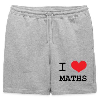 J'aime les Maths : Tee-shirt Passion Mathématiques - Short de survêtement homme premium - gris chiné - Devant - AI Model Male 178 light (178cm)
