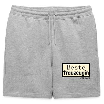 Wedding Best Maid of Honor 2026 - Mens' Premium Organic Sweatshorts - heather grey - Front - AI Model Male 178 light (178cm)