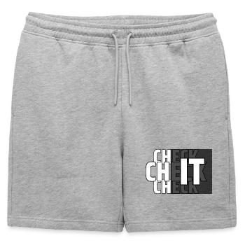REGARDE - Short de survêtement homme premium - gris chiné - Devant - AI Model Male 178 light (178cm)