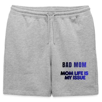 Problème de vie de mauvaise mère - Short de survêtement homme premium - gris chiné - Devant - AI Model Male 178 light (178cm)