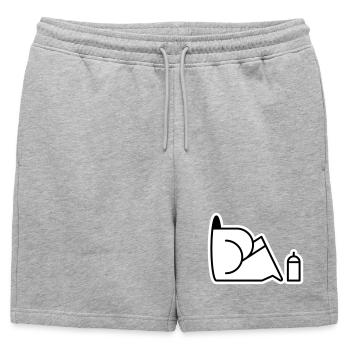 À la recherche de boîtes - Short de survêtement homme premium - gris chiné - Devant - AI Model Male 178 light (178cm)