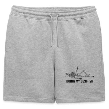 Faire de mon mieux squelette - Short de survêtement homme premium - gris chiné - Devant - AI Model Male 178 light (178cm)