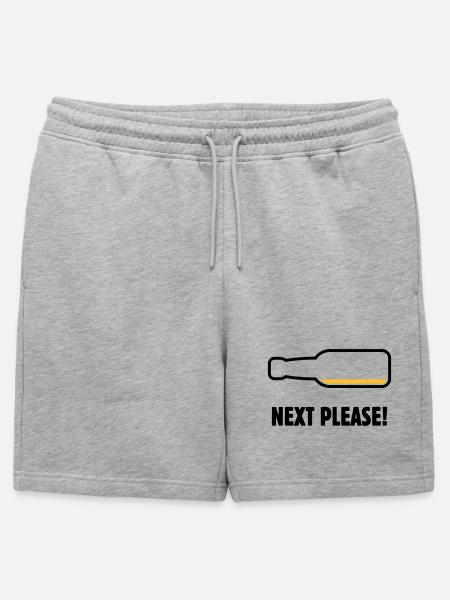 Next Please! (Beer / Beer / POS 2C) - Mens' Premium Organic Sweatshorts - heather grey