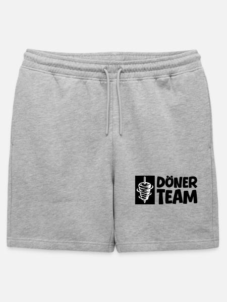 Döner Team - Männer Premium Organic Sweatshorts - Grau meliert
