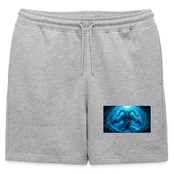 Beowulf combat le Monstre avec l’Épée Ancienne Nord - Short de survêtement homme premium - gris chiné - Devant - AI Model Male 178 light (178cm)