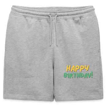 Bon anniversaire - Short de survêtement homme premium - gris chiné - Devant - AI Model Male 178 light (178cm)