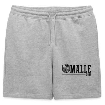 Malle 2026 Palm Trees Beach Mallorca - Short de survêtement homme premium - gris chiné - Devant - AI Model Male 178 light (178cm)