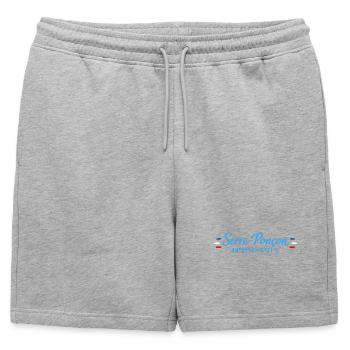 Serre Poncon Coordonnées Lac - Short de survêtement homme premium - gris chiné - Devant - AI Model Male 178 light (178cm)