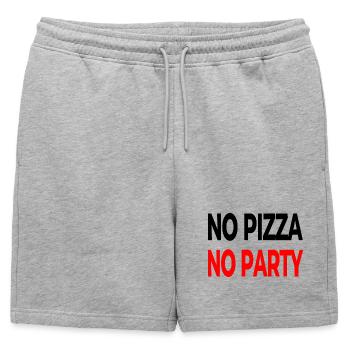 Pizza - Short de survêtement homme premium - gris chiné - Devant - AI Model Male 178 light (178cm)