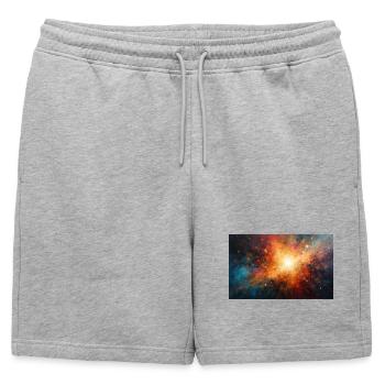Explosion de la nébuleuse à explosion cosmique - Short de survêtement homme premium - gris chiné - Devant - AI Model Male 178 light (178cm)