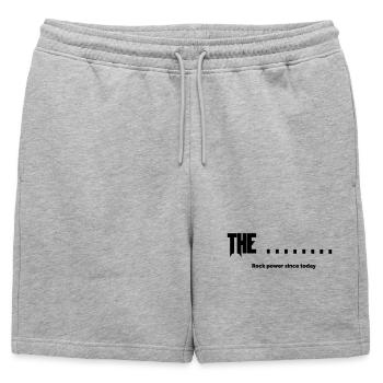 New Band - Mens' Premium Organic Sweatshorts - heather grey - Front - AI Model Male 178 light (178cm)