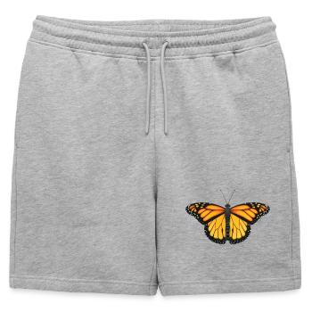 Ailes de soleil du papillon monarque - Short de survêtement homme premium - gris chiné - Devant - AI Model Male 178 light (178cm)