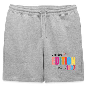 Limited edition Made in 1937 - Short de survêtement homme premium - gris chiné - Devant - AI Model Male 178 light (178cm)