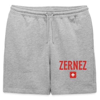 Zernez Switzerland - Mens' Premium Organic Sweatshorts - heather grey - Front - AI Model Male 178 light (178cm)