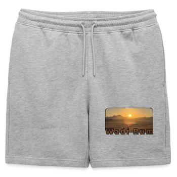 Wadi Rum Sunset - Mens' Premium Organic Sweatshorts - heather grey - Front - AI Model Male 178 light (178cm)
