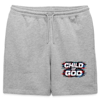 Enfant de Dieu, l’Enfant de Dieu - Short de survêtement homme premium - gris chiné - Devant - AI Model Male 178 light (178cm)