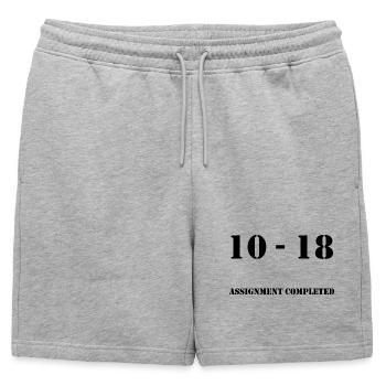 10-18_MP_Assignment_completed - Mens' Premium Organic Sweatshorts - heather grey - Front - AI Model Male 178 light (178cm)