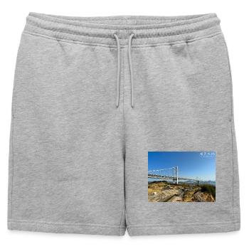 Grand pont de Seto - Short de survêtement homme premium - gris chiné - Devant - AI Model Male 178 light (178cm)