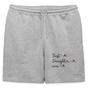 Best Daughter ever - Mens' Premium Organic Sweatshorts - heather grey - Front - AI Model Male 178 light (178cm)