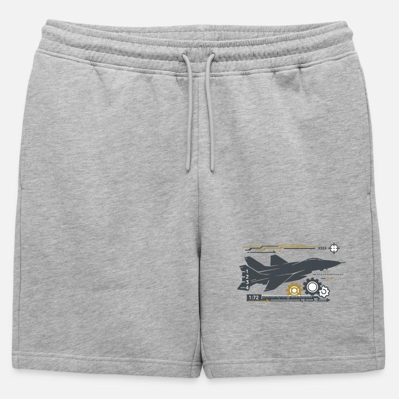 Jetgear Technical Flight Pattern - Mens' Premium Organic Sweatshorts - heather grey