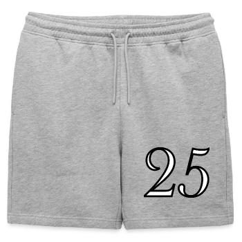 25. 25 ANS. 25e ANNIVERSAIRE. ANNIVERSAIRE 25 ANS. - Short de survêtement homme premium - gris chiné - Devant - AI Model Male 178 light (178cm)