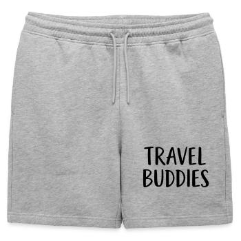 Compagnons de voyage - Short de survêtement homme premium - gris chiné - Devant - AI Model Male 178 light (178cm)