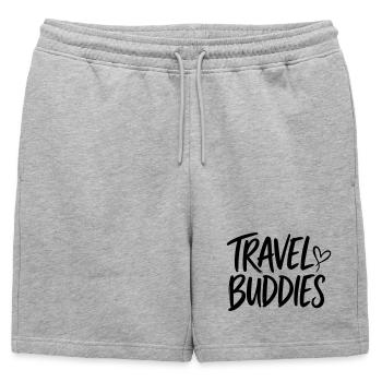 Compagnons de voyage - Short de survêtement homme premium - gris chiné - Devant - AI Model Male 178 light (178cm)