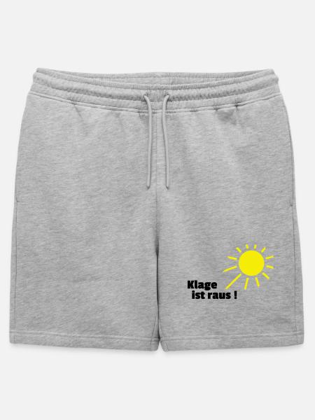 Klage ist raus Sonne - Männer Premium Organic Sweatshorts - Grau meliert