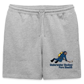 Hockey sous-marin : art pur de la furtivité - Short de survêtement homme premium - gris chiné - Devant - AI Model Male 178 light (178cm)