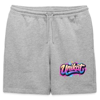 Néon graffiti unique - Short de survêtement homme premium - gris chiné - Devant - AI Model Male 178 light (178cm)