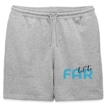 Father of two - Mens' Premium Organic Sweatshorts - heather grey - Front - AI Model Male 178 light (178cm)