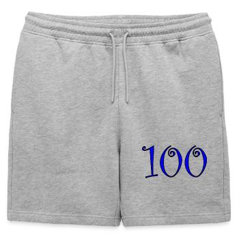 100. 100 ANS. 100e ANNIVERSAIRE. ANNIVERSAIRE 100  - Short de survêtement homme premium - gris chiné - Devant - AI Model Male 178 light (178cm)