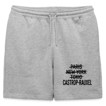 Castrop-Rauxel, Ruhrpott, Chemise de la Ville de la région de la Ruhr - Short de survêtement homme premium - gris chiné - Devant - AI Model Male 178 light (178cm)