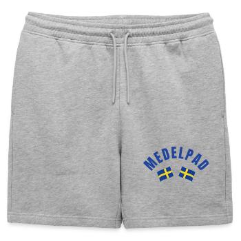 Drapeaux suédois de Medelpad - Short de survêtement homme premium - gris chiné - Devant - AI Model Male 178 light (178cm)
