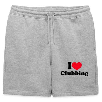 J’adore sortir en boîte - Short de survêtement homme premium - gris chiné - Devant - AI Model Male 178 light (178cm)